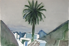 9114, Taganana, 1988, Aquarell, 56 x 38 cm