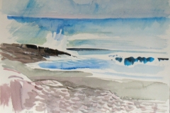 9144, Am Atlantik, 1988, Aquarell, 49 x 37 cm