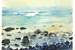 10515, kleine Felsen, 1992, Aquarell/Papier, 30x40 cm